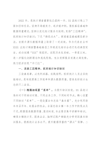 县统计系统一季度重点工作汇报