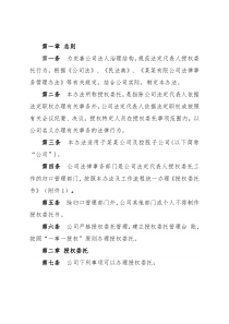 某某公司授权委托管理办法