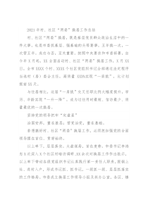 2021年村、社区“两委”换届工作总结