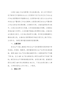 新区2022年应急管理工作要点