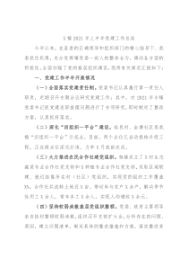 X镇2021年上半年党建工作总结