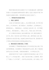 县特殊教育发展情况调研报告