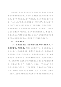 县2022年安全生产工作情况汇报