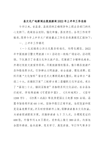 县文化广电新闻出版旅游局2022年上半年工作总结