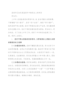县委书记在纪委监委年中推进会上的讲话