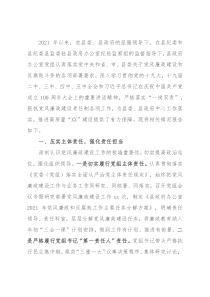 县政府办公室党组落实党风廉政建设责任制工作汇报