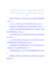 党员领导干部关于安全生产工作经验交流发言汇编18篇