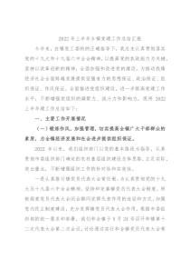 2022年上半年乡镇党建工作总结汇报