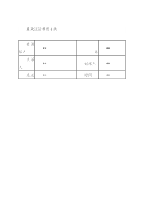 廉政谈话模板4类