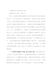 乡镇党委书记任职表态发言