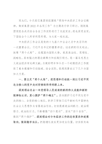 学习贯彻中央经济工作会议精神交流发言提纲（书记在集团党组理论学习研讨会上的发言）