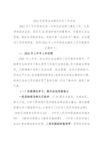2022年县局法治建设半年工作总结