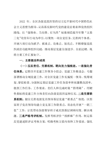 2022年全区基层党建工作总结