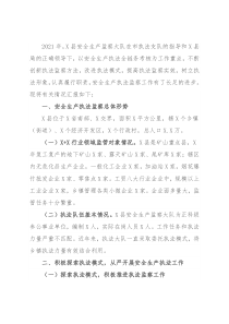 安全生产执法监察大队安全生产行政执法工作总结