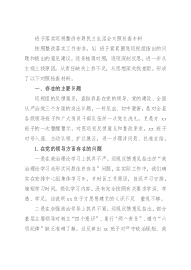 班子落实巡视整改专题民主生活会对照检查材料