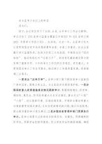 在全县审计会议上的讲话