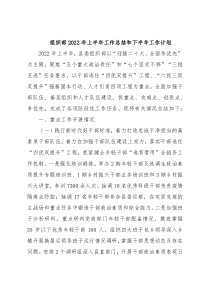 组织部2022年上半年工作总结和下半年工作计划