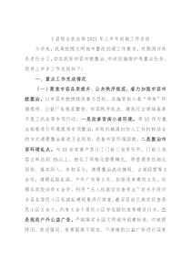 X县综合执法局2021年上半年创城工作总结