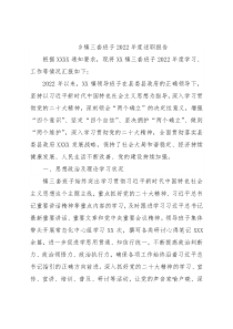 乡镇三套班子2022年度述职报告