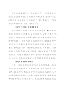 县民法典主题宣传活动开展情况汇报