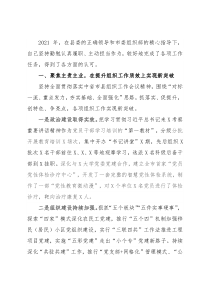 县委组织部长述职述廉述效报告