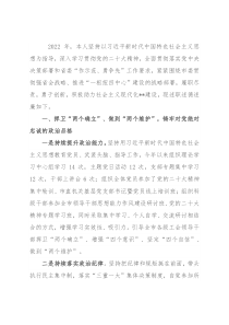 领导干部2022年度述职述德述廉报告