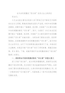 在中央巡视整改“回头看”动员大会上的讲话