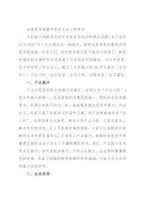 在集团党委暨村党员大会上的讲话