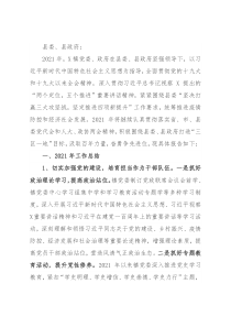 镇党委、政府2021年工作总结及2022年工作计划