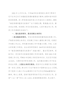 信访局党组2022年基层党建工作总结