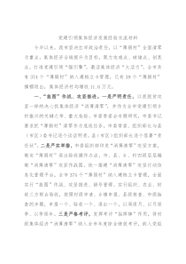 党建引领集体经济发展经验交流材料