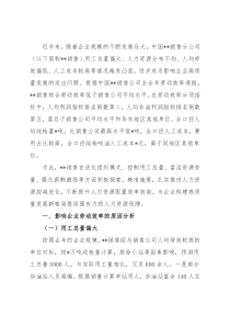 集团公司人力资源工作调研报告