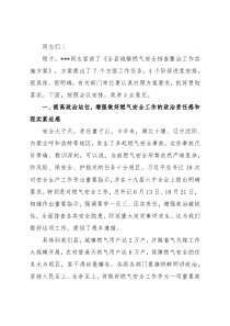 县长在全县城镇燃气安全排查整治工作会议上的讲话