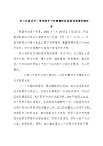 市人民政府办公室党组关于巡察整改阶段性进展情况的报告