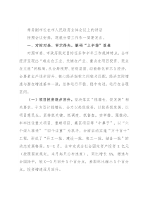 常务副市长在市人民政府全体会议上的讲话