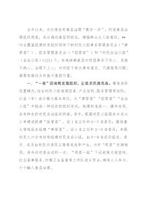 农村治理典型经验材料