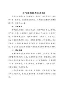 关于创建党建品牌的工作方案