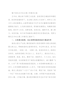 镇干部近五年来主要工作情况汇报