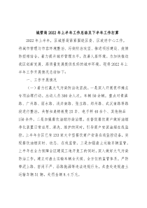 城管局2022年上半年工作总结及下半年工作打算
