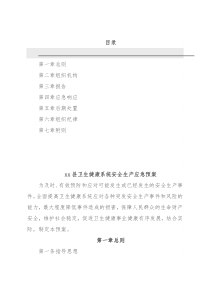 xx县卫生健康系统安全生产应急预案