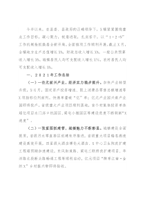 镇委镇人民政府2021年工作总结和2022年工作思路