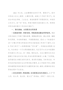 防灾减灾救灾专项总结报告