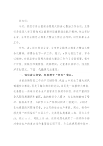 县委书记在全县安全隐患大排查大整治工作会议上的讲话