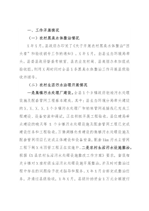 县农村黑臭水体和农村污水治理工作汇报