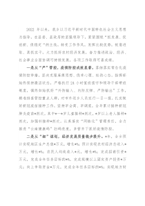 乡政府2022年重点工作完成情况汇报材料