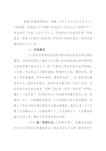 国企党委巡视反馈问题整改情况报告