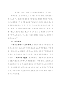 X市农村“两委”带头人乡村振兴专题培训工作小结