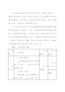 小学一年级新生入学课程方案