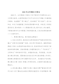 2022年全市禁毒工作要点